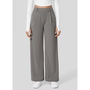 Halara NWT High Waisted Plicated Side Pocket Straight Leg Work Pants Sz 1XL Wome